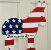 Patriotic Donkey Door Hanger (S027)