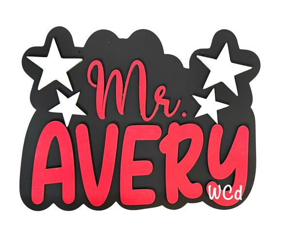 Teacher Name Door Hanger