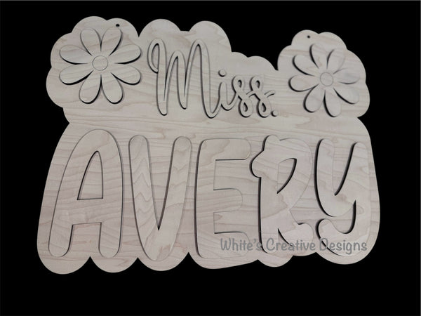 Teacher Name Door Hanger