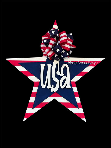 Patriotic Star Door Hanger