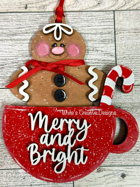 Gingerbread Teacup Ornament #2