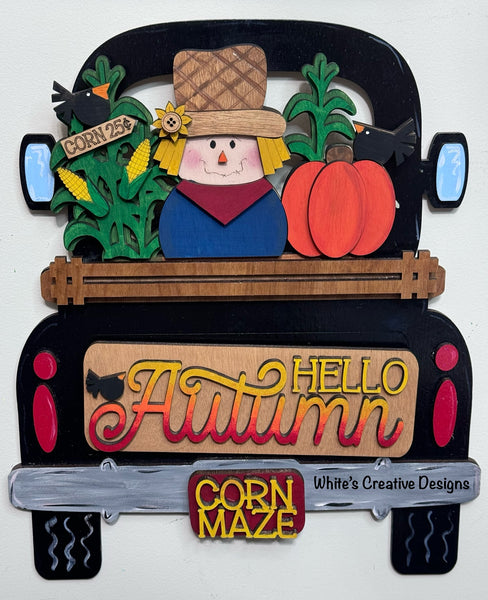 Truck or Cutting Board Shelf Sitter- Hello Autumn