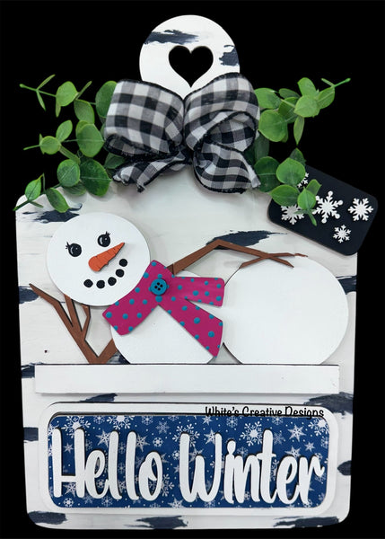 Truck or Cutting Board Shelf Sitter- Snow Lady insert