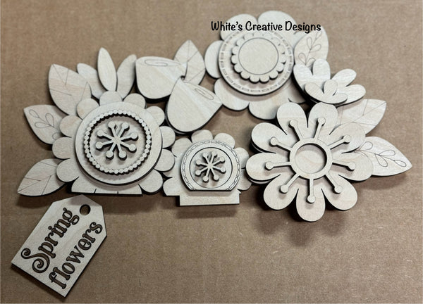 Flower Basket Spring Flowers Insert