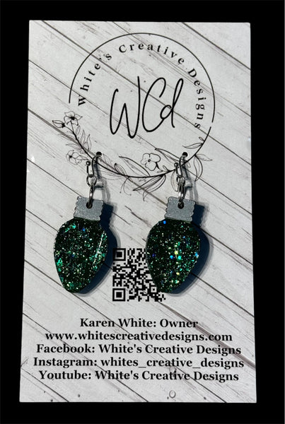 Christmas Light Earrings and/or Pendant set