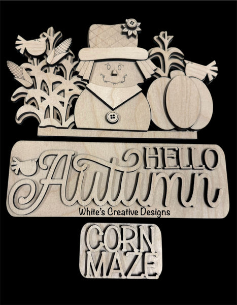 Truck or Cutting Board Shelf Sitter- Hello Autumn