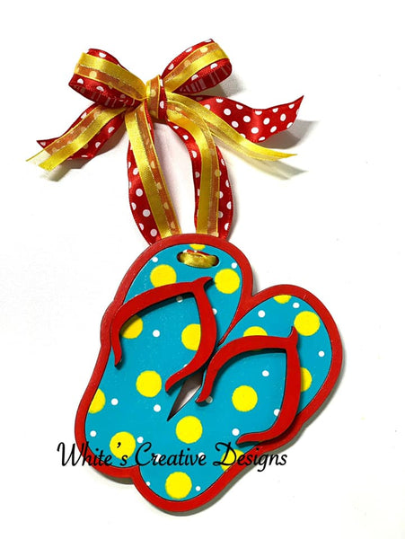 Flip Flop Pocketbook/Beach Bag/Book Bag/Gym Bag Tag