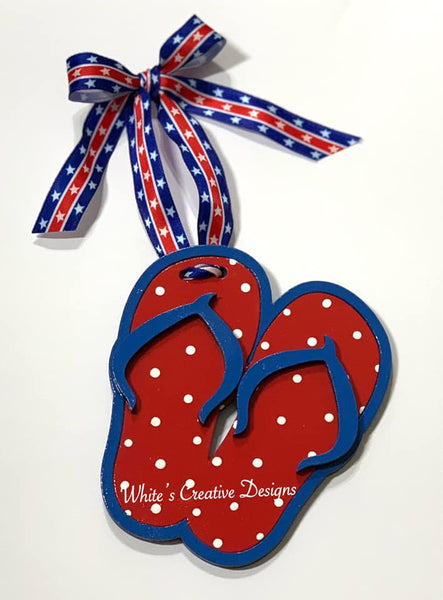 Flip Flop Pocketbook/Beach Bag/Book Bag/Gym Bag Tag