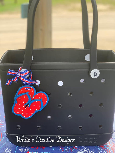 Flip Flop Pocketbook/Beach Bag/Book Bag/Gym Bag Tag