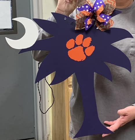 Palmetto Tree with Moon Door Hanger (Y014)