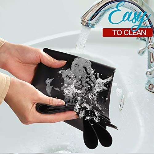 23.4”x 15.6”Oversize Silicone Mat for Crafts, LEOBRO Thick Silicone Mat for Jewelry Casting Mould, Placemat, Nonstick Heat-Resistant Multipurpose Silicone Craft Mat for Resin Casting Mould, Black