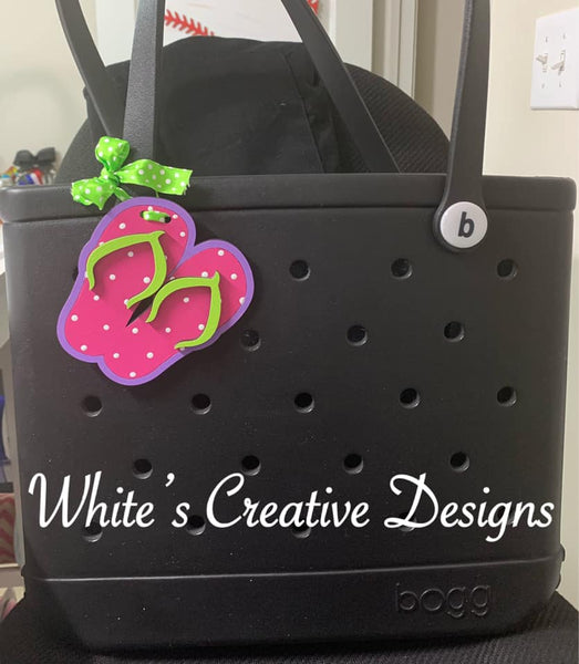 Flip Flop Pocketbook/Beach Bag/Book Bag/Gym Bag Tag