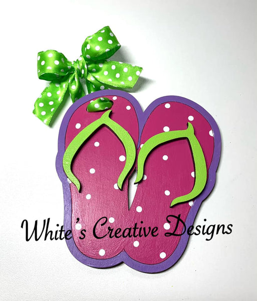 Flip Flop Pocketbook/Beach Bag/Book Bag/Gym Bag Tag