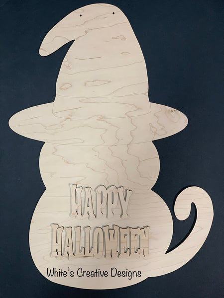 Halloween Cat Door Hanger (H024)