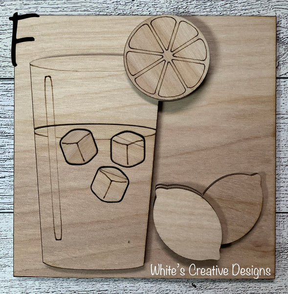 Lemon Leaning Ladder Tiles