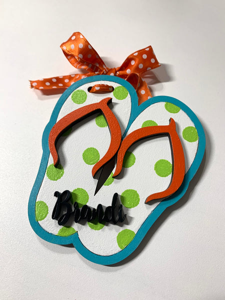 Flip Flop Pocketbook/Beach Bag/Book Bag/Gym Bag Tag
