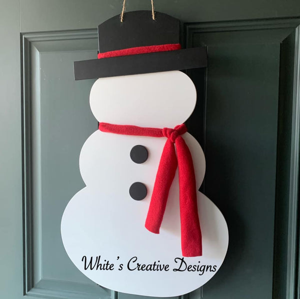 Snowman With Fleece Scarf Hanger