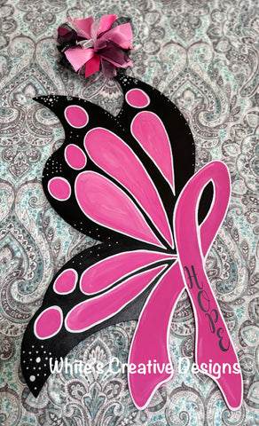Awareness Butterfly Door Hanger