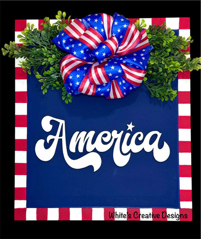 America rectangle Door Hanger