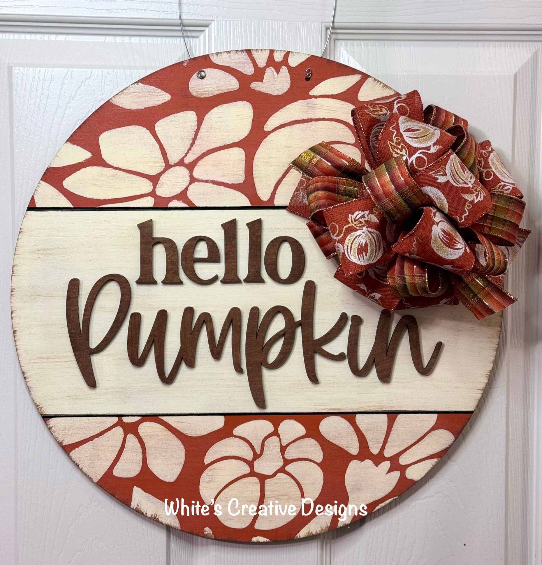 Hello Pumpkin Door Hanger