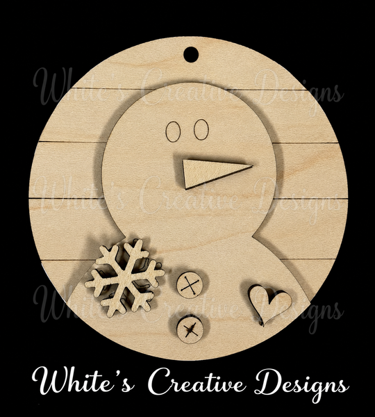 Snowman Ornaments trio or individual