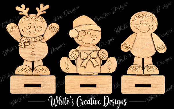 Standing Gingerbread Men set of 3