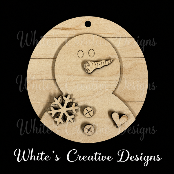 Snowman Ornaments trio or individual