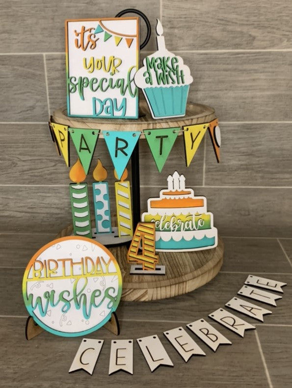 Birthday Tiered Tray