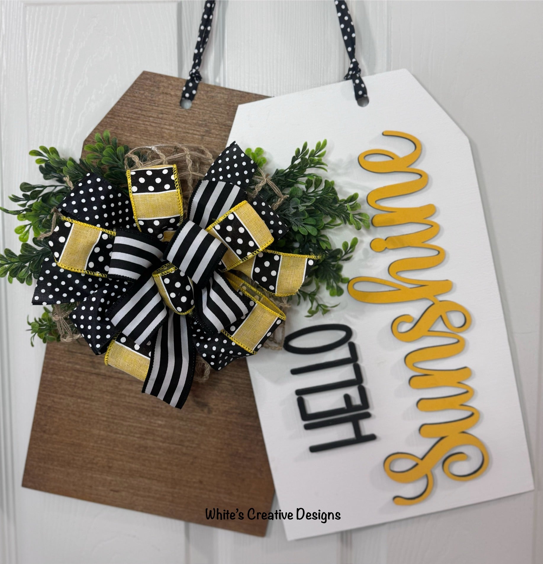 Hello Sunshine Tags Door Hanger