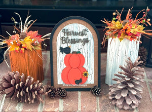 Large Arch Interchangeable Frame with Harvest Blessing insert, DIY