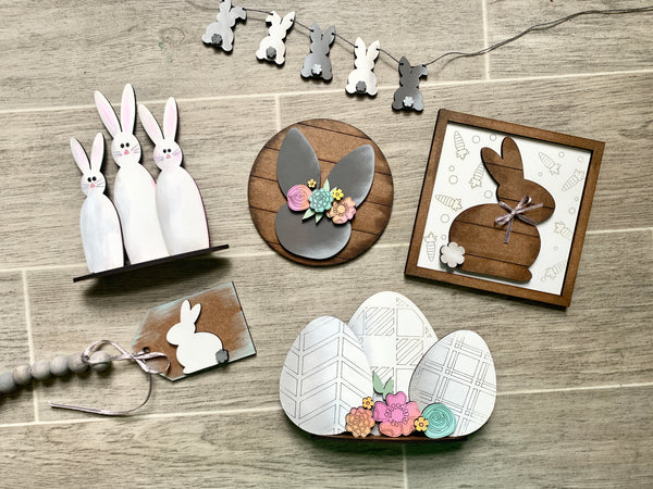 Farmhouse Bunny Tiered Tray