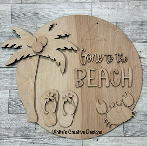 Gone to the Beach Door Hanger/Shelf Sitter