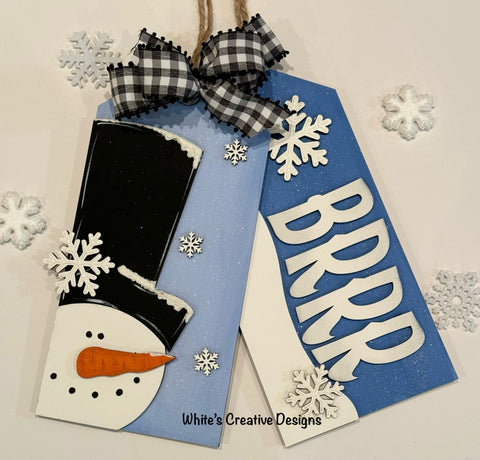 Brrr Snowman Tags