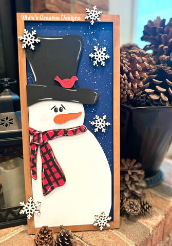 Snowman Framed Sign