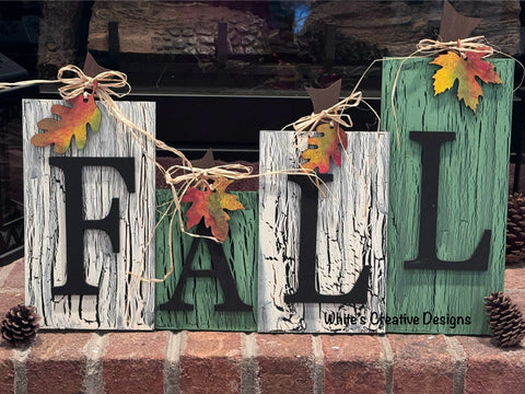 Fall Tiles with Leaves Shelf Sitter DIY kit