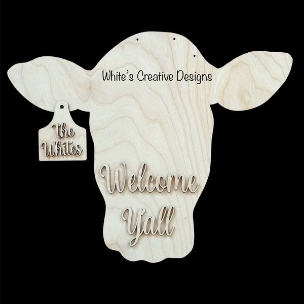 Cow Face Door Hanger