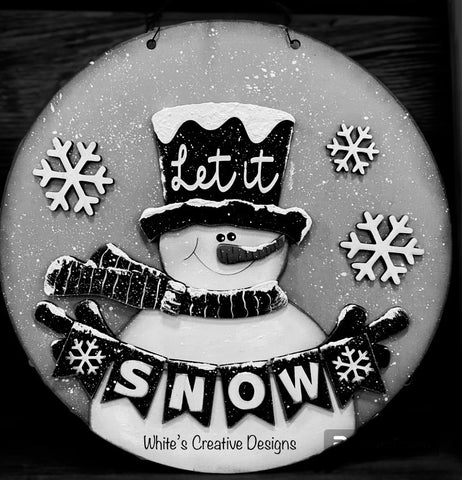 Let it Snow Snowman Door Hanger