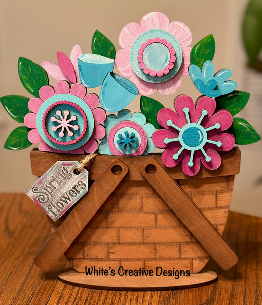 Flower Basket Spring Flowers Insert