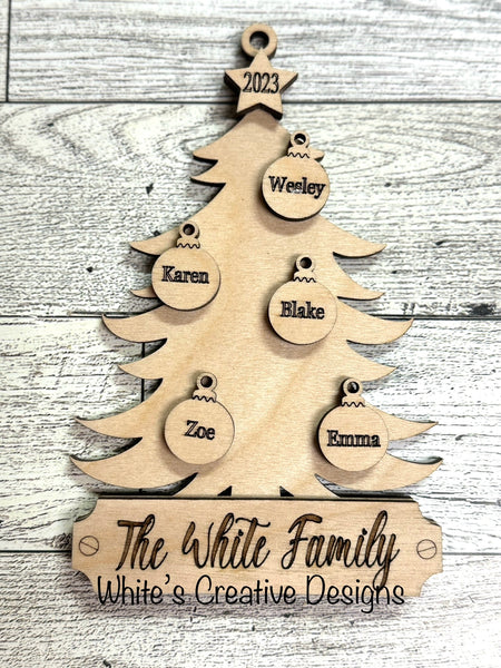 Christmas Tree Ornament (personalized)