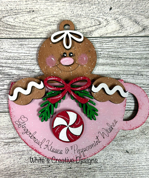 Gingerbread Teacup Ornament #1