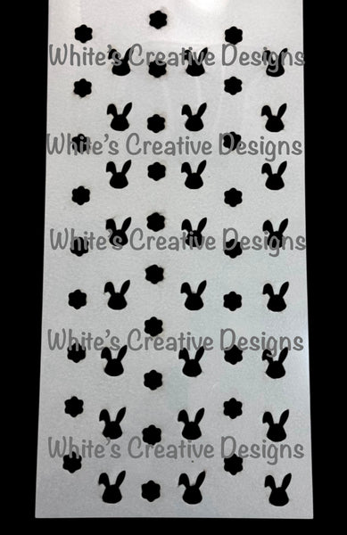 Welcome Bunny Face Door Hanger with Stencil