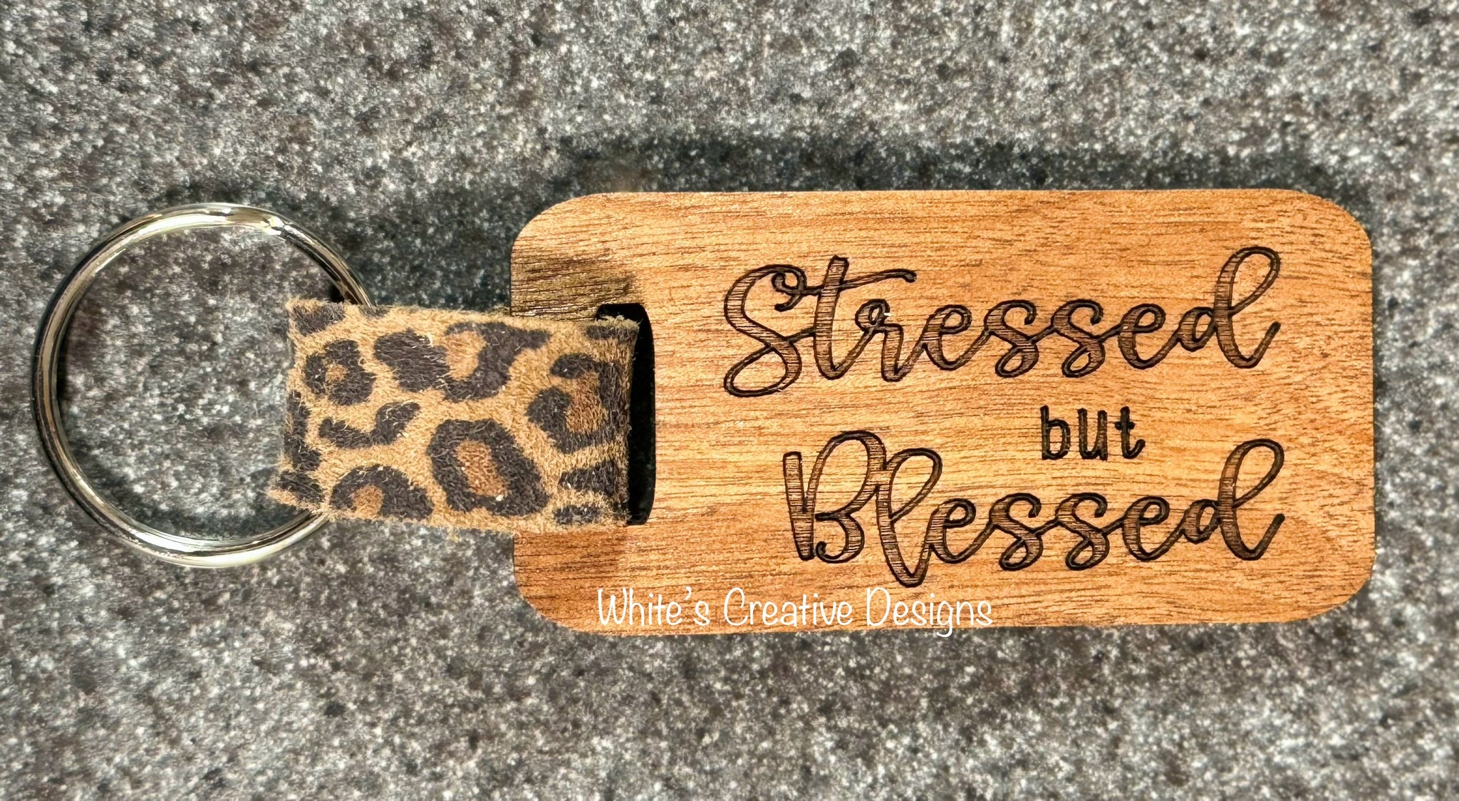 Keychain (wood, rectangle)