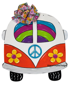 Retro Hippie Van Door Hanger