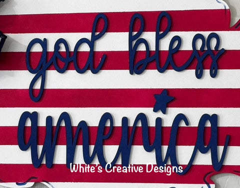 God Bless America wording only