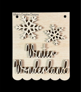 Winter Wonderland Door Hanger/Shelf Sitter/Tiered Tray