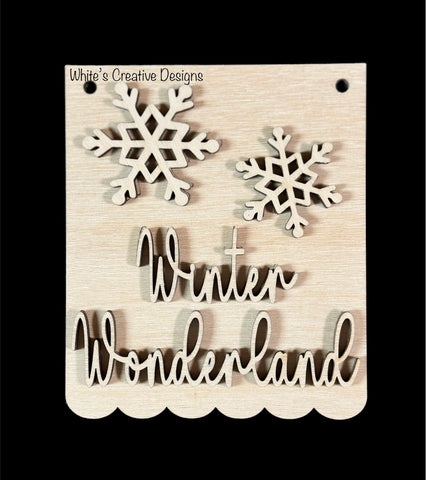 Winter Wonderland Door Hanger/Shelf Sitter/Tiered Tray