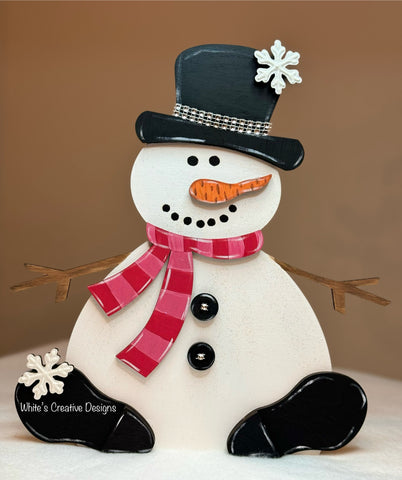 Sitting Snowman Door Hanger/Shelf Sitter