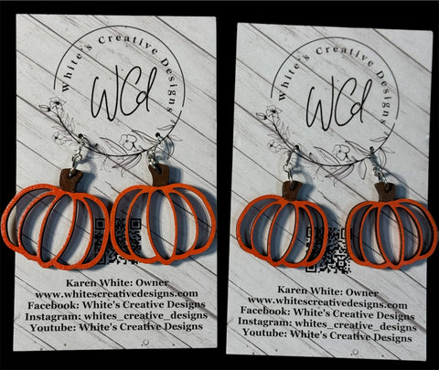 Pumpkin Outline Earrings