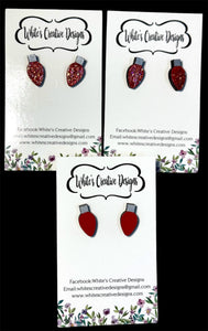 Christmas Light Earrings and/or Pendant set