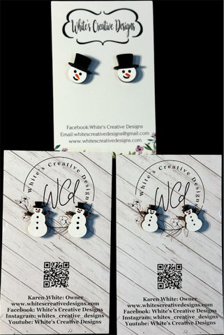 Snowman Earrings